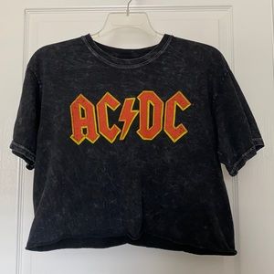 AC⚡️DC Band Cropped Shirt
